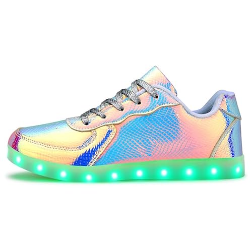 Padgene Women'S Men'S Led Lights Up Shoes Unisex Luminous Flashing Trainers Usb Charging Lace Up Couples Dancing Shoes thumb #2