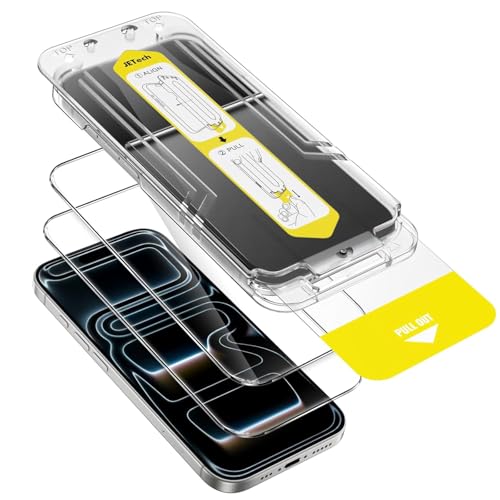 JETech Screen Protector for iPhone 17 Pro Max 6.9-Inch, 10-Second Super Easy Installation Kit with One-Step Alignment Tray, Anti-Fingerprint Tempered Glass Film, Case-Friendly, HD Clear, 2-Pack