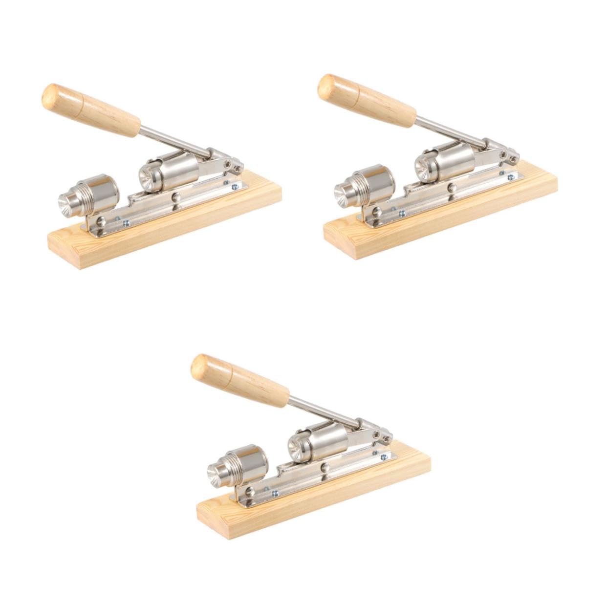 ULTECHNOVO 3 Stück Nussknacker Walnussschäler Nussbaumzange Handpressnusscracker Bambus