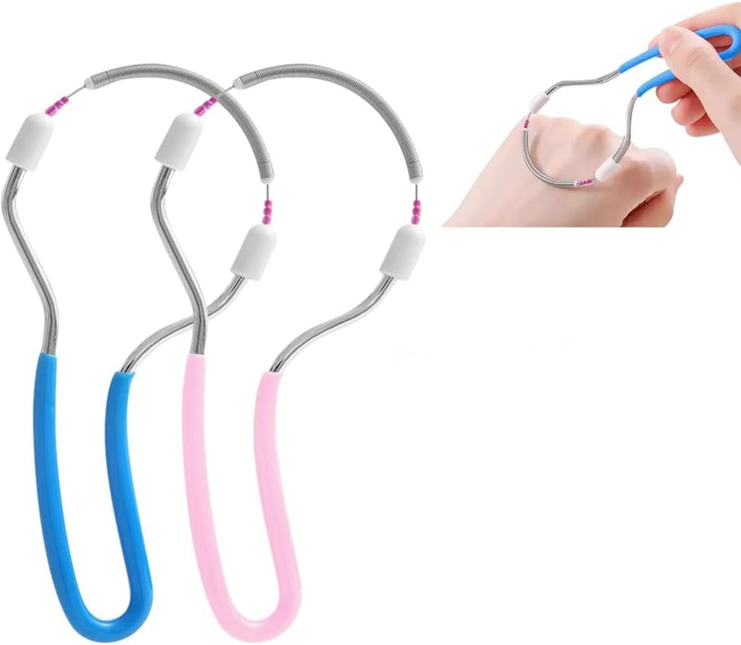 Women’s Facial 2025 New Stainless Steel Spring Facial Hair Remover for Women, Portable Hair Removal Spring Threading Tool for Women Hair Remover for Smooth Skin (Pink & Blue) Women’s Facial 2025 New Stainless Steel Spring Facial Hair Remover for Women, Portable Hair Removal Spring Threading Tool for Women Hair Remover for Smooth Skin (Pink & Blue)