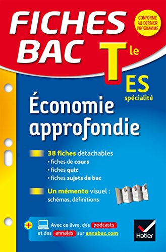 Fiches bac Économie approndondie Tle ES: fiches de révision - Terminale ES