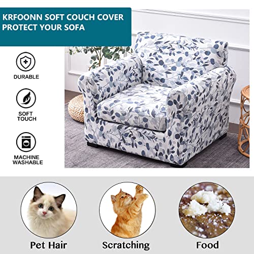 Krfoonn 2 Piece Chair Covers Printed Sofa Covers Couch Covers Washable Armchair Sofa Couch Slipcover Furniture Protector With Elastic Bottom For Living Room (Armchair, 15), Small #TOP4