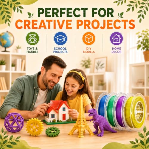 Image of AOSEED PLA Filament Set 1.75mm (±0.02mm), 4-Pack, 200 g (0.44 lb) per Spool