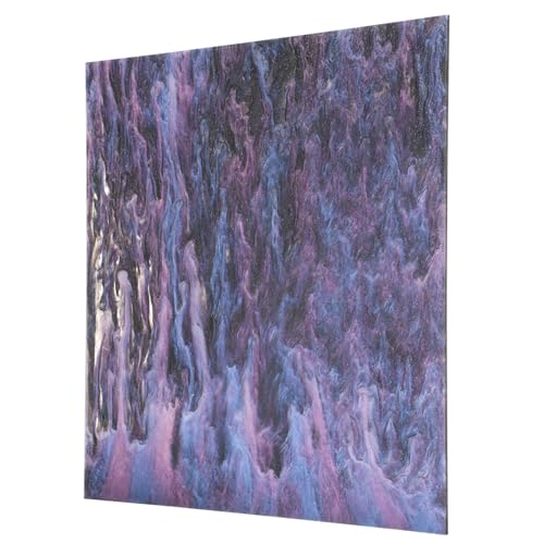 Image of MECCANIXITY 1 Pcs Glitter Pearl Acrylic Sheet,12 inch x 12 inch x 1 /8 inch Pearlescent Cast Pmma Plastic Sheets Extruded Translucent Blanks for DIY Art Crafting Laser Cutting & Engraving,Purple Black