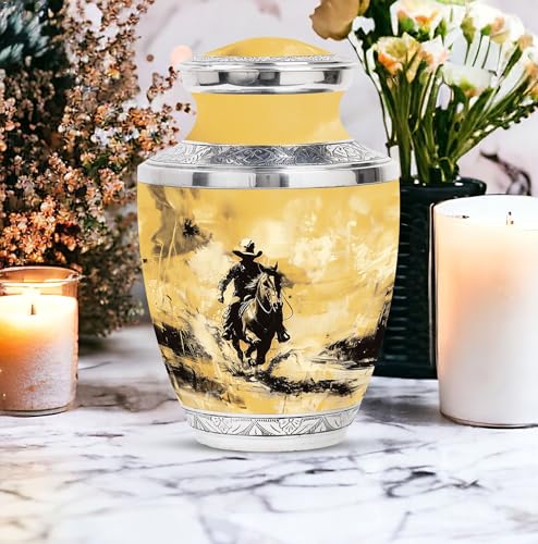 Image of Cowboy Urn - Urn for Ashes for Women - Ashes Urn Adult - Ash Urns for Humans - Urn for Ashes Adult Male (10 inch Pack of 1)
