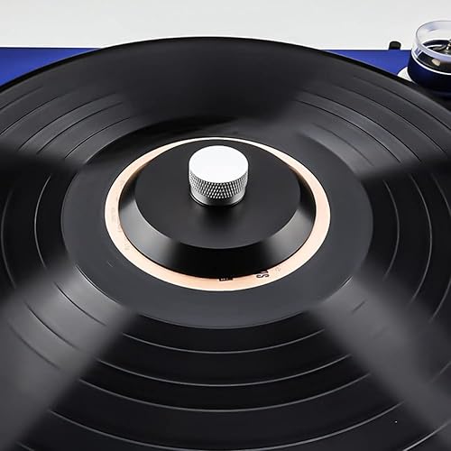 Miniatura 4 de Estabilizador de disco de vinilo Audio LP para tocadiscos con soporte de pesoabrazadera, color negro, 500332122