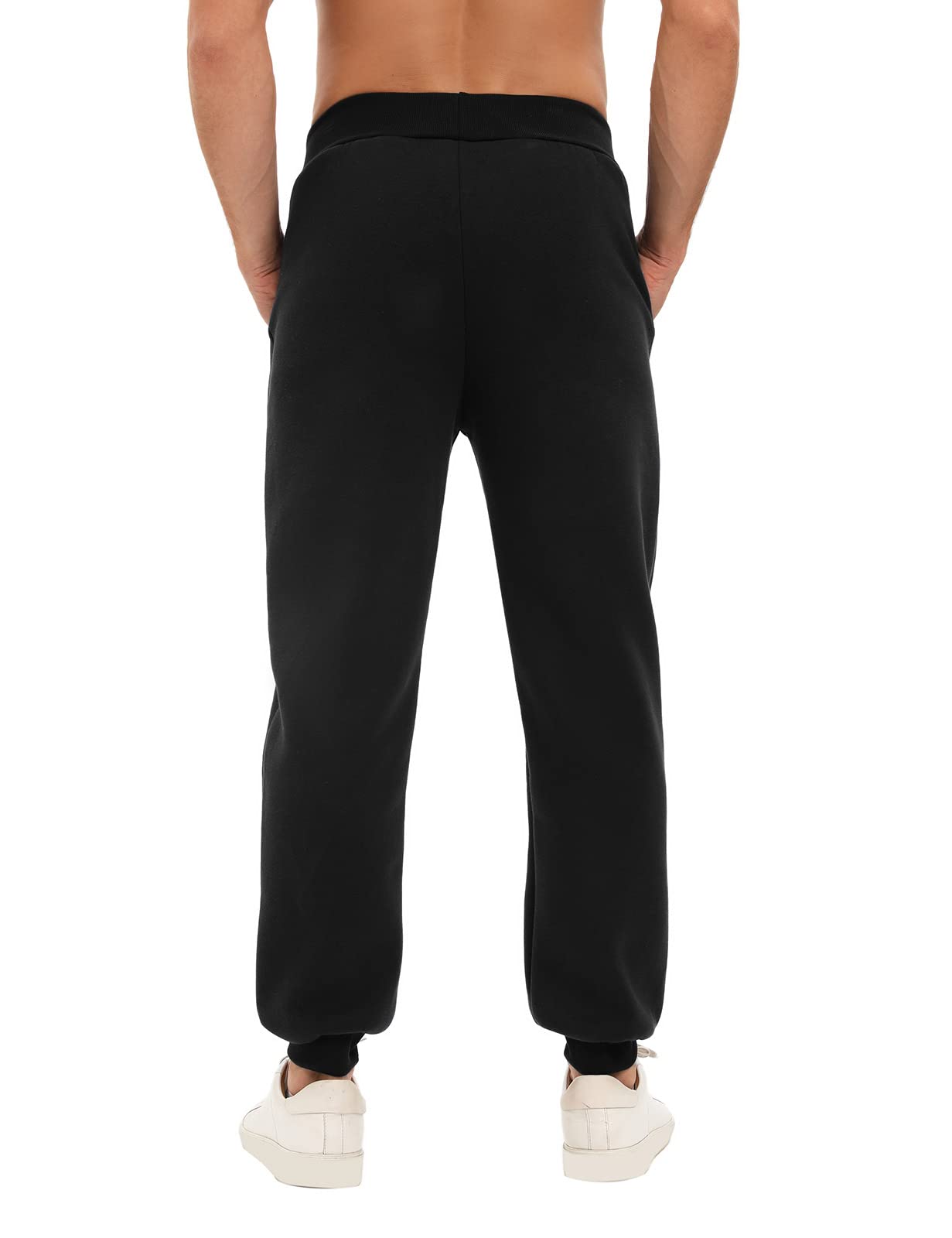 UMIPUBO Pantaloni da Jogging Uomo in Pile Casual Invernali Pantaloni Jogger Sportivi da Uomo con Tasche Elastico Vita Cotone Pantaloni Lunghi Cald Trousers Fitness Corsa