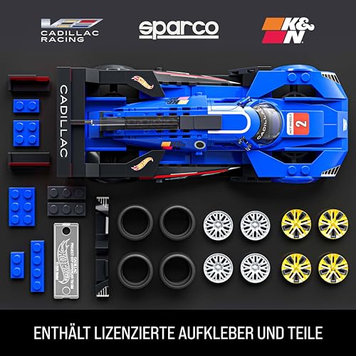 ​Mattel Brick Shop Hot Wheels Speed Serie Bauset, Cadillac Project GTP Hypercar mit 236 Teilen… – Ansicht 4