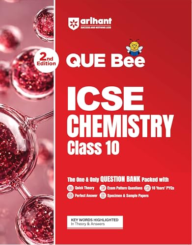 Image of Arihant ICSE Chemistry Class 10 Exam 2026-27 | Quick Theory, Exam Pattern Questions & Sample Papers | As per ICSE Syllabus | Que Bee 2nd Edition 2027