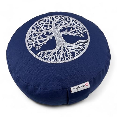 maylow Yoga mit Herz Yogakissen Meditationskissen Baum des Lebens...