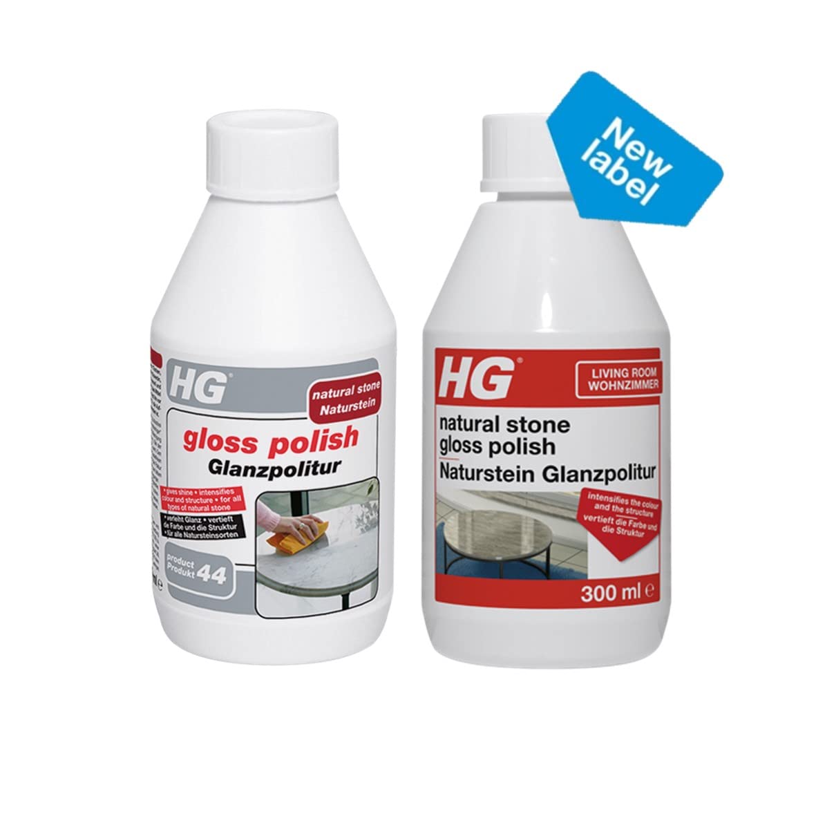 HG2 X Natural Stone Gloss Polish 300 ml – is a Natural Stone Polish which Provides a Beautiful and Natural Shine