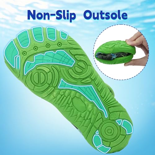Image of Kids Water Shoes Boys Girls - Wide Toe Box Quick Dry Barefoot Shoes Breathable Non Slip Aqua Athletic Sneakers for Swim Beach Pool Kayak Hiking Sand Walking Travel Essentials (Little Kid /Big Kid)