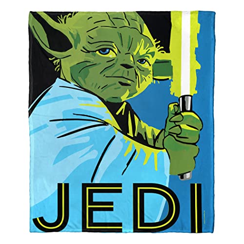 Northwest Star Wars Silk Touch Throw Blanket, 50" x 60", Pop Art Jedi