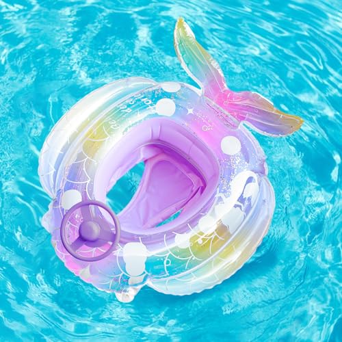 Bouée de natation pour bébé avec volant : l'éveil aquatique amusant à la piscine dès 2 ans