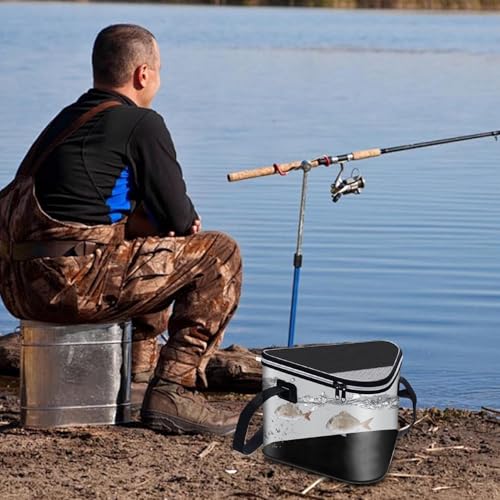 Seau de pêche portable et pliable, l'accessoire compact toutes eaux - 3