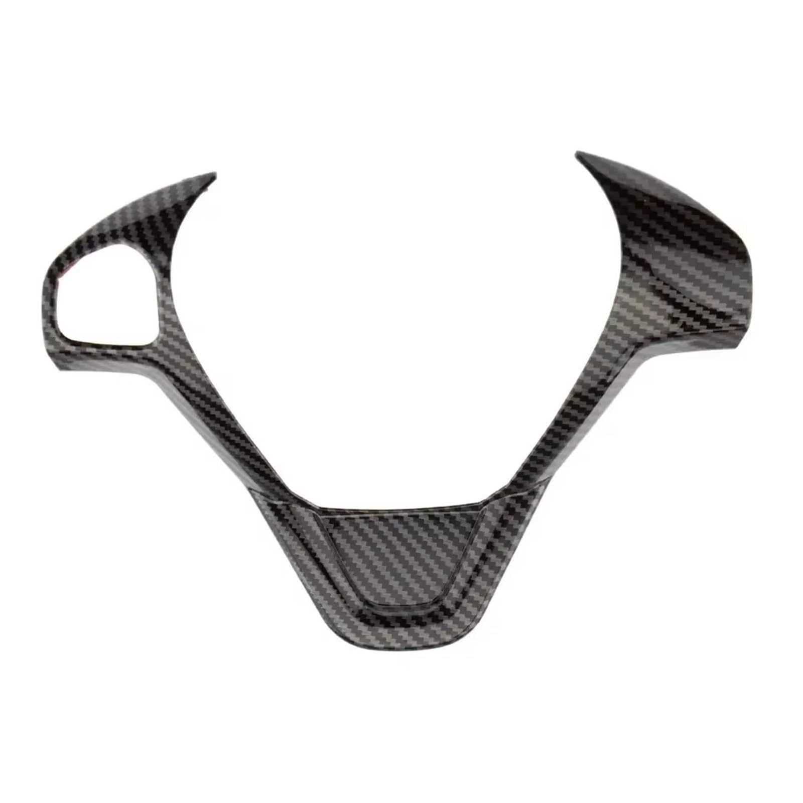 Trim Sticker Accessories Car Steering Wheel Panel Decoration Cover Trim Stickers for Fiesta MK7 2009-2017 for Ecosport 2012-2017 Car Interior Decoration(1hole Carbon Black)