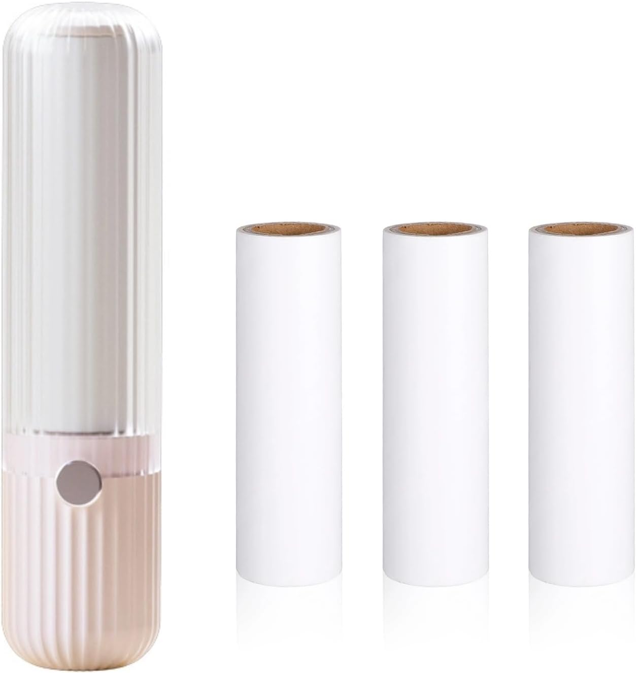 Mini Lint Roller for Clothes Reuseable Pocket Lint Remover for Travel, Portable Sticky Roller for Pet Hair, Small Lint Roller with 4 Rolls Refillable