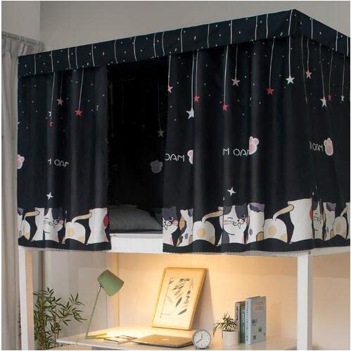 Qubanda Dorm Home Bunk Nets Bed Curtains Cloth Bed Canopy Blackout College Students Shading Nets Breathable Single Sleeper