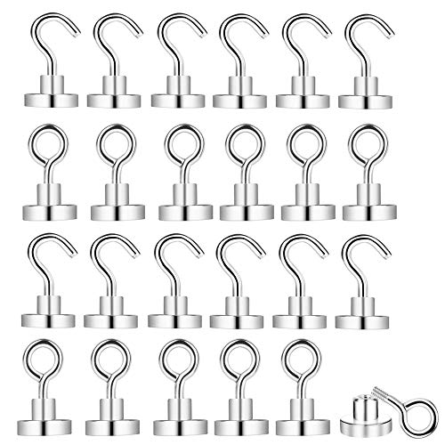 Ganchos Magnéticos Imanes KAILEE 24pcs 18KG Gancho Iman Neodimio 16mm Ultra Potentes...
