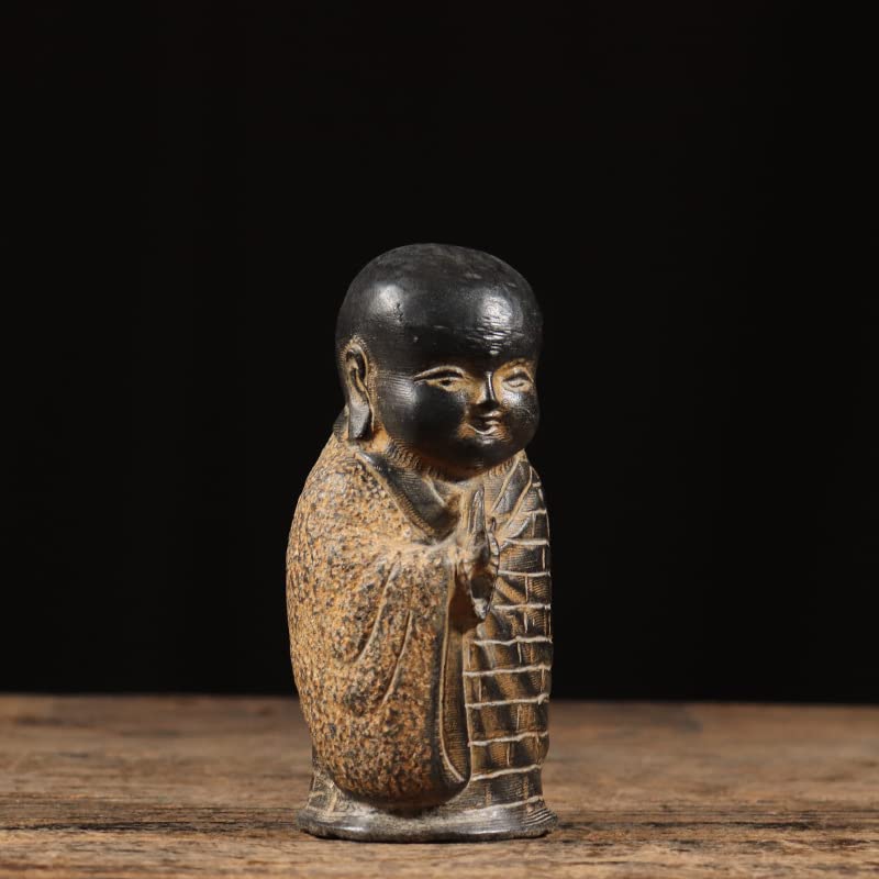 Amazon｜青石仏壇仏像 袈裟小僧沙弥 小さな地蔵 置物 オブジェ 縁起物