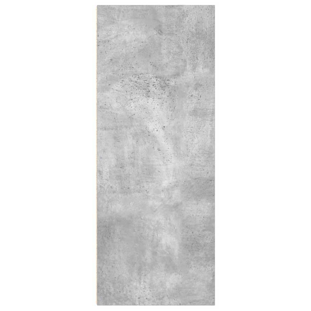 Bücherregal Betongrau mit 2 Fächern, 40x30x76,5 cm, Holzwerkstoff, schmaler Bücherschrank freistehend für Wohnzimmer Büro Kinderzimmer, platzsparendes Regalsystem mit Stauraum