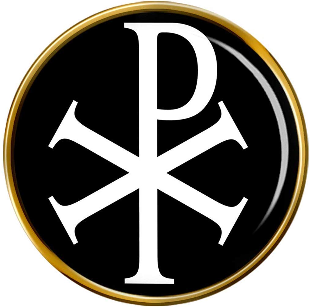 Chi-Rho Chrismon Pin Badge