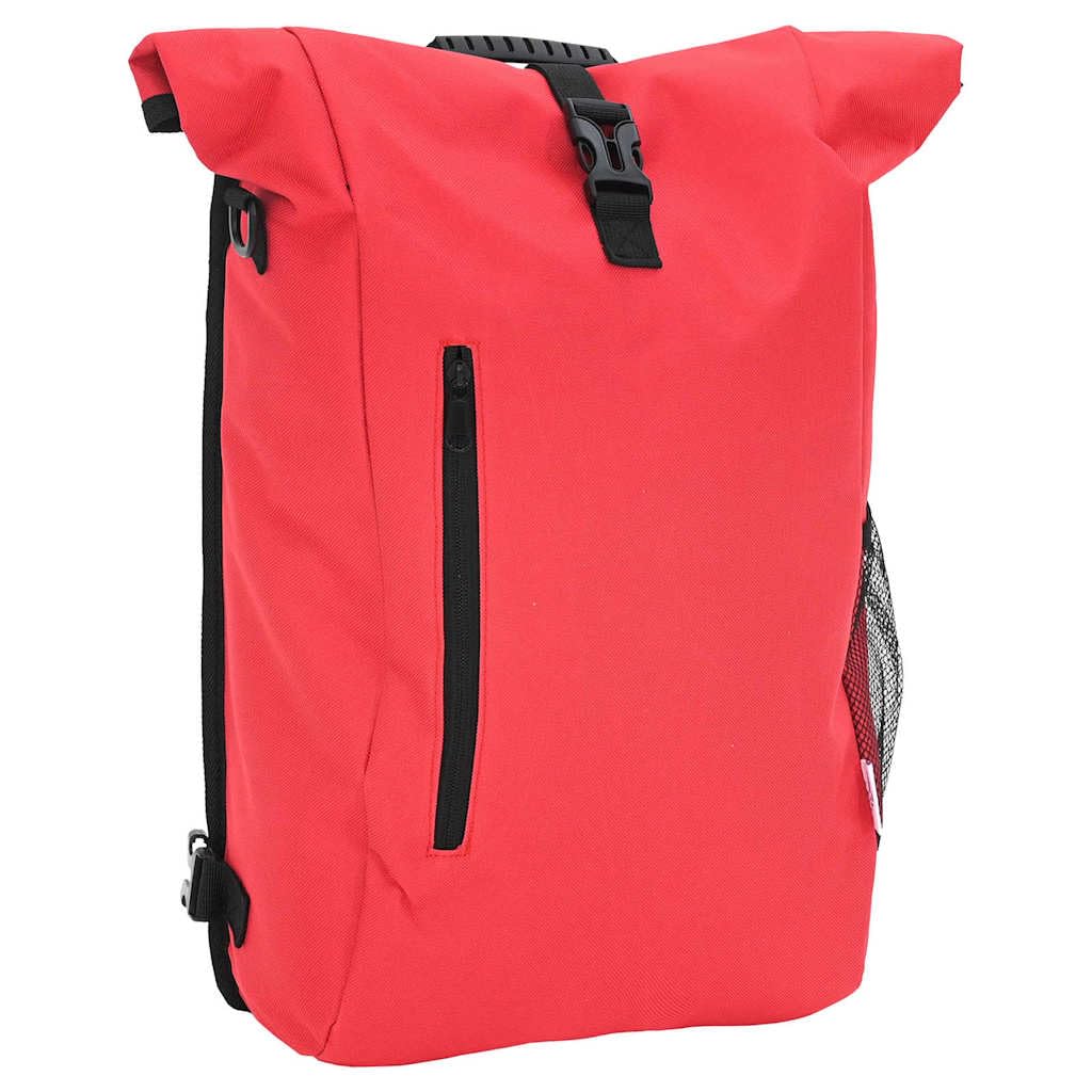 Borsa per bicicletta rossa in poliestere, 31 x 13 x 58 cm, idrorepellente, 1,2 kg, per portapacchi da città, e-bike, trekking, pendolari, escursioni all'aperto, leggera e facile da pulire