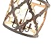 JiuZhuo Vintage Distressed White Carved Wood 4-Light Lantern Farmhouse Chandelier Lighting Hanging Ceiling Fixture in Rust
