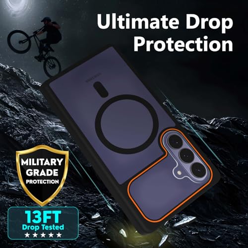 Image of AIBEX Protective Case Compatible for Samsung Galaxy S26 5G | Slim Protective Back Cover with Camera Lens Protection, Strong Magnetic Support & Anti-Slip Grip | Military Grade Drop Protection - Black