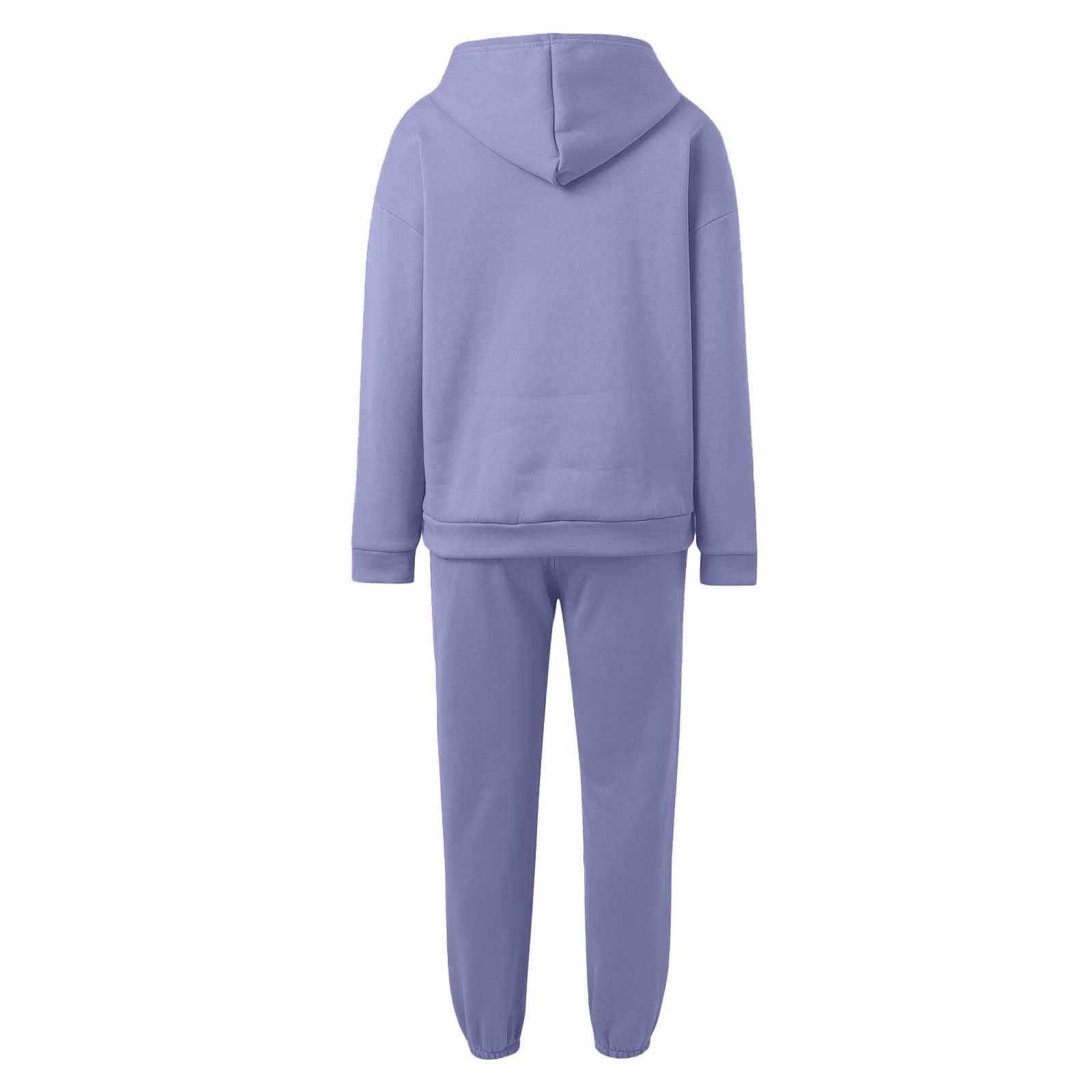 Pantaloni a Vita Alta con Coulisse e Cappuccio Casual da Donna, Due Pezzi