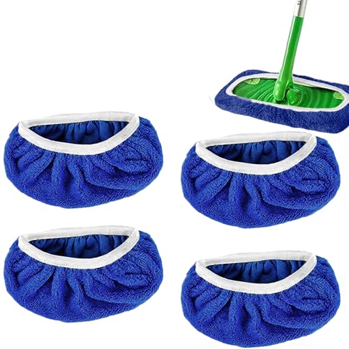 4 Pièces Chiffons Réutilisables pour Sweepers Mop, Chiffon de Serpillière Microfibre, Lavables...