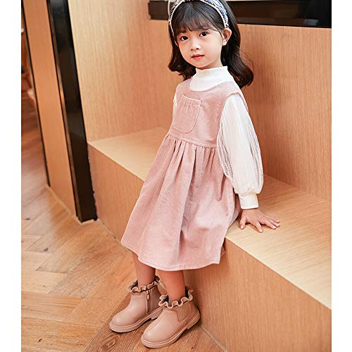 Dayiss Fashion Cute Toddler Little Girl's Boots Waterproof Ankle Short Boots Side Zipper Winter Snow Boots Warm Flat Dress Shoes2