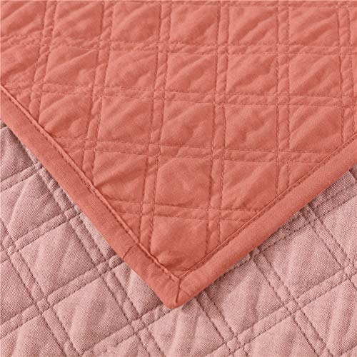 Arto Mosto Cotton-Linen Blend Yarn Dye Chambray Machine Quilted And Prewashed 3Pc Oversized All-Season Luxury Quilt Set/Coverlet Set/Bedcover Set/Bedspread Set-King/Cal King 110X96/20X36 #TOP4