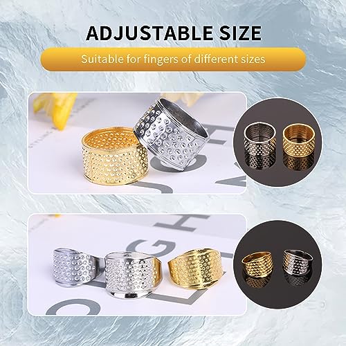 Anel de dedal de costura manual para bordado protetor de dedo protetor de dedo ajustável de couro co