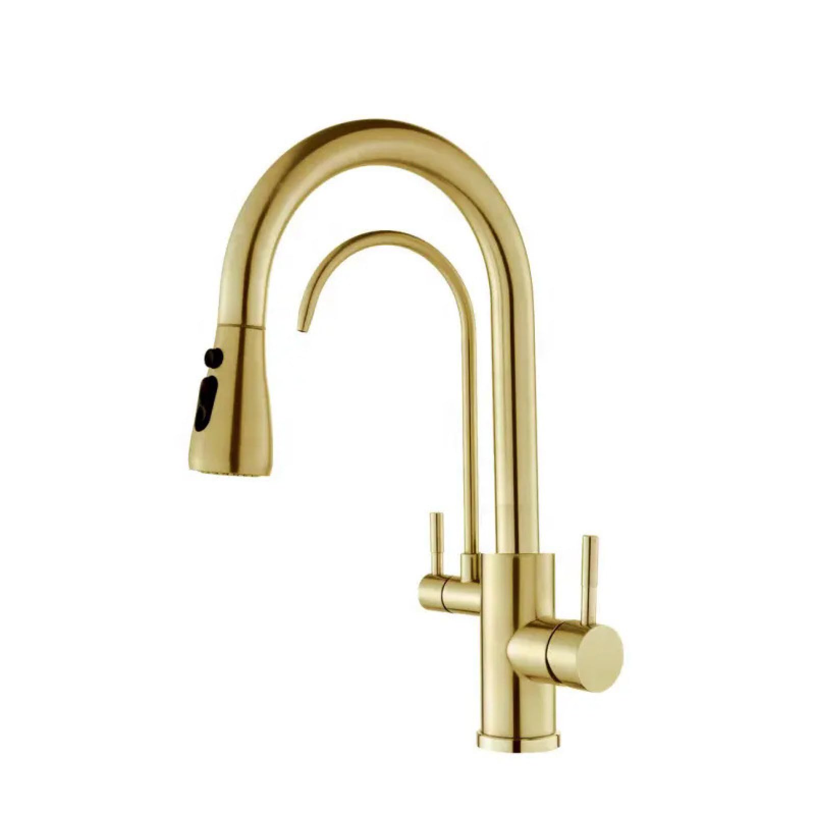 Fanjubei String Gold Kitchen Stainless Steel Rotary Hot And Cold Tap Direct Drinking Water Faucet