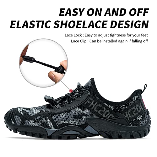 Image of SOBASO Water Shoes Women Men Quick Drying Swim Beach Aqua Shoes for Water Sport Diving Hiking Sailing Travel