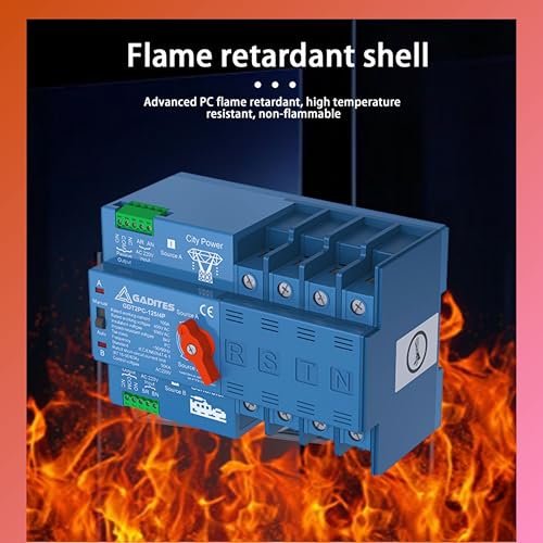 Image of Automatic Transfer ATS 125A - Single Phase Emergency Power Transfer Switch | Auto Generator Changeover | Backup Power Controller for Home /Business (3 PHASE CHANGE OVER)