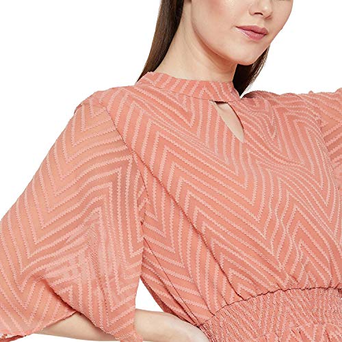 Image of Carlton London Women's Polyester A-Line Midi Casual Dress