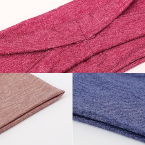 Image of DRESHOW 6 Pack Yoga Sports Headbands for Women Elastic Non-Slip Headbands Running Workout Hair Bands