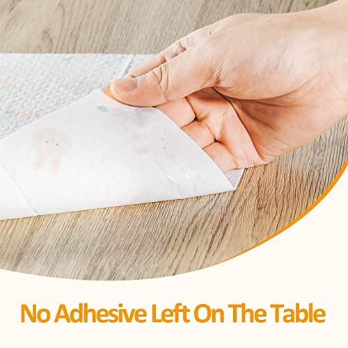 72 Pack Disposable Placemats For Baby,16"X12" Disposable Placemats For Toddlers Stick To Table, Cotton Paper Place Mats For Restaurants,Cute Fruit Vegetable Travel Placemats For Toddlers Kids #TOP1