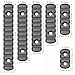 CG GEARS Picatinny Rail 3,5,7,9,11,13-Slot for Mlok, Polymer Rails Section Plus Offset Optic Mount with T-Nuts, Screws & Allen Wrench (2 Sets of (3-5-7-9-11-13 Rails+ 1 Slot Light Mount))
