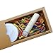 BOXHOME Shred Paper Filler (1/2LB) Crinkle Cut Paper for Wrapping & Filling Gift Basket Gift Boxes, Carnival Mix-Red, Kraft, Green, Yellow and Blue