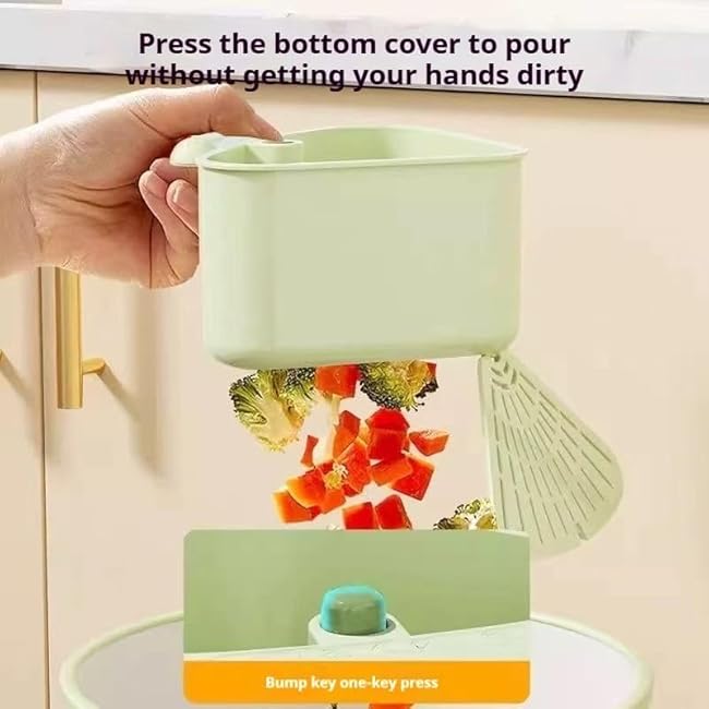 Wideous Suction Cup Sink Corner Rack, Curetoaway Sponge Holder for Kitchen Sink, Sponge Holder for Kitchen Sink with Fine Mesh Drain Hol, Triangular Sinks Basket Shelf Automatic Dumping (Green+Yellow)