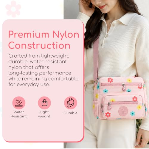 Image of MOCA Womens Nylon Crossbody Sling Bag for Women - Lightweight, Durable, Stylish Shoulder Bag for Teens, Women Office, Travel & Everyday Use