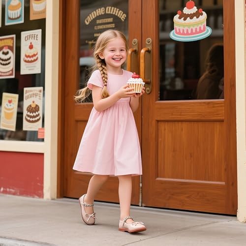 Image of Flaryzone Toddler Little Girl Mary Jane School Uniform Oxfords Flat Dress Shoes