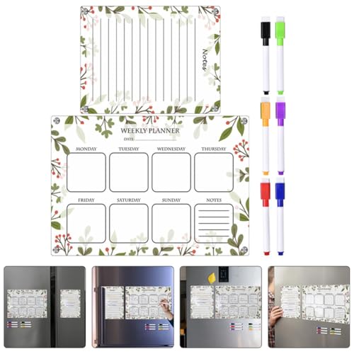 Tableau magnétique acrylique semainier effaçable pour cuisine