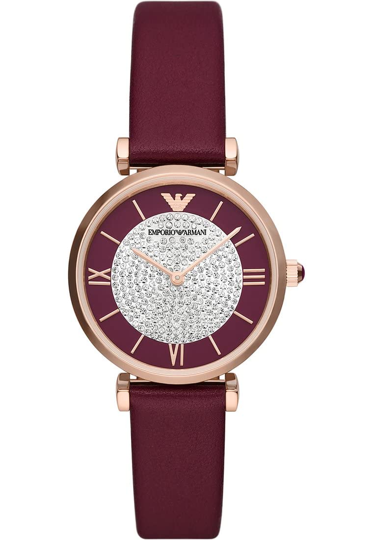 Emporio Armani Ar11487 Ladies Quartz Watch - Water-Resistant, Recycled Stainless Steel, Crystal Dial, Luxury Fashion | Wowcher