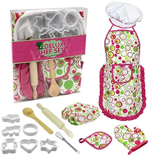 Conjunto para cozinhar e assar para crianças 15 peças com chapéu ...