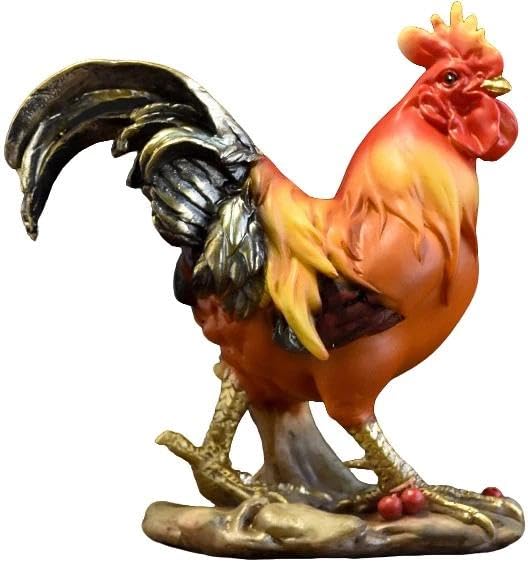 Estatua de gallo colorida para decoración de hogar