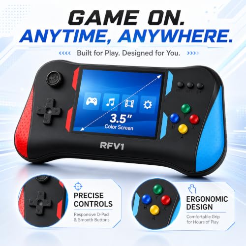 Image of Super X7M Game Box Handheld Retro Gaming Console with 500 Built-in Classic Games, 3.5 Inch Colour Screen, Rechargeable Battery, TV Output, Portable Video Game Player for Kids & Adults